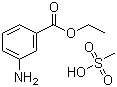 3-氨基苯甲酸乙酯甲基磺酸盐分子结构 (CAS 886-86-2)