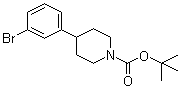 结构式 CAS# 886362-62-5, 4-(3-溴苯基)-1-哌啶甲酸叔丁酯