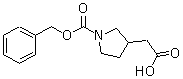 1-[苄氧羰基]-3-吡咯烷乙酸分子结构 (CAS 886362-65-8)