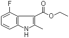 结构式 CAS# 886362-68-1, 4-氟-2-甲基吲哚-3-甲酸乙酯