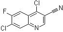 结构式 CAS# 886362-74-9, 4,7-二氯-6-氟-3-喹啉甲腈
