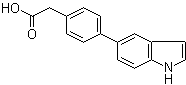 结构式 CAS# 886363-28-6, 4-(1H-吲哚-5-基)苯乙酸