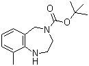 structure of CAS# 886364-23-4, 4-Boc-9-Methyl-2,3,4,5-tetrahydro-1H-benzo[e][1,4]diazepine