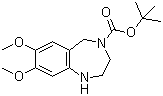4-Boc-7,8-dimethoxy-2,3,4,5-tetrahydro-1H-benzo[e][1,4]diazepine molecular structure (CAS 886364-26-7)