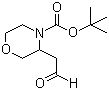 结构式 CAS# 886365-55-5, 3-(2-氧代乙基)-4-吗啉羧酸叔丁酯