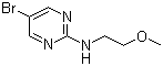 structure of CAS# 886365-79-3, 5-Bromo-N-(2-methoxyethyl)pyrimidin-2-amine