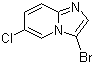 结构式 CAS# 886371-28-4, 3-溴-6-氯咪唑并[1,2-a]吡啶