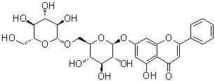 Chrysin 7-O-beta-gentiobioside molecular structure (CAS 88640-89-5)