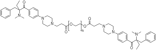 Polyethylene glycol di(beta-4-[4-(2-dimethylamino-2-benzyl)butaonylphenyl]piperazine)propionate molecular structure (CAS 886463-10-1)