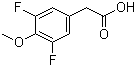 structure of CAS# 886498-74-4, 3,5-Difluoro-4-methoxyphenylacetic acid