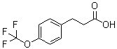 structure of CAS# 886499-74-7, 4-(Trifluoromethoxy)benzenepropanoic acid;3-(4-Trifluoromethoxyphenyl)propanoic acid; 3-(4-Trifluoromethoxyphenyl)propionic acid