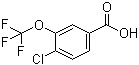 4-Chloro-3-(trifluoromethoxy)benzoic acid molecular structure (CAS 886500-50-1)