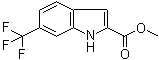 结构式 CAS# 887360-34-1, 6-三氟甲基-1H-吲哚-2-羧酸甲酯