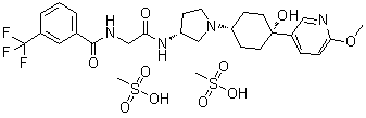 INCB 3284 bimesylate molecular structure (CAS 887401-93-6)