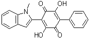 2,5-Dihydroxy-3-(1-methyl-1H-indol-2-yl)-6-phenyl-2,5-cyclohexadiene-1,4-dione molecular structure (CAS 887407-21-8)