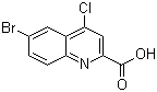 6-Bromo-4-chloro-2-quinolinecarboxylic acid molecular structure (CAS 887589-43-7)