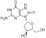 结构式 CAS# 88847-89-6, 2'-脱氧-7,8-二氢-8-氧代鸟苷