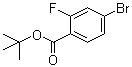 结构式 CAS# 889858-12-2, 4-溴-2-氟苯甲酸叔丁酯
