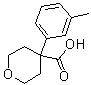 Tetrahydro-4-(3-methylphenyl)-2H-pyran-4-carboxylic acid molecular structure (CAS 889940-10-7)