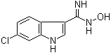 6-Chloro-N-hydroxy-1H-indole-3-carboximidamide molecular structure (CAS 889942-64-7)