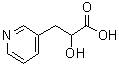 结构式 CAS# 889957-22-6, alpha-羟基-3-吡啶丙酸