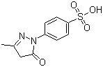 结构式 CAS# 89-36-1, 1-(4-磺酸苯基)-3-甲基-5-吡唑酮