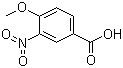 结构式 CAS# 89-41-8, 4-甲氧基-3-硝基苯甲酸; 3-硝基-4-甲氧基苯甲酸