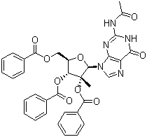 N-Acetyl-2'-C-methyl-guanosine 2',3',5'-tribenzoate molecular structure (CAS 890131-90-5)