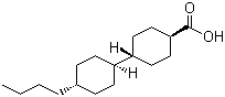 结构式 CAS# 89111-63-7, 反式-4-(反式-4'-丁基环己基)环己基甲酸