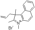 1,2,3-三甲基-3-烯丙基-3H-苯并[e]吲哚鎓溴盐分子结构 (CAS 891503-79-0)