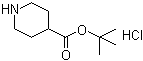 结构式 CAS# 892493-65-1, 哌啶-4-羧酸叔丁酯盐酸盐