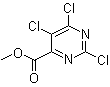 structure of CAS# 89284-85-5, 6-Methoxycarbonyl-2,4,5-trichloropyrimidine;NSC 64342