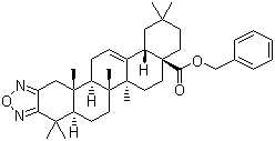 Olean-12-eno[2,3-c][1,2,5]oxadiazol-28-oic acid phenylmethyl ester molecular structure (CAS 892869-54-4)