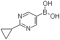 (2-环丙基-5-嘧啶基)硼酸分子结构 (CAS 893567-15-2)