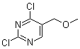 structure of CAS# 89380-14-3, 2,4-Dichloro-5-(methoxymethyl)pyrimidine