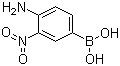 结构式 CAS# 89466-07-9, 4-氨基-3-硝基苯硼酸