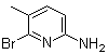 6-Bromo-5-methyl-2-pyridinamine molecular structure (CAS 89466-17-1)