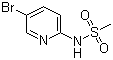 N-(5-溴-2-吡啶基)甲磺酰胺分子结构 (CAS 89466-22-8)