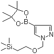 1-([2-(三甲基硅基)乙氧基]甲基)-1H-吡唑-4-硼酸频哪醇酯分子结构 (CAS 894807-98-8)