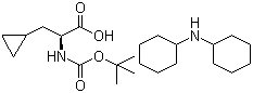 N-叔丁氧羰基-L-环丙基丙氨酸二环己胺盐分子结构 (CAS 89483-07-8)
