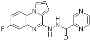 结构式 CAS# 895158-95-9, 吡嗪羧酸 2-(7-氟吡咯并[1,2-a]喹喔啉-4-基)酰肼