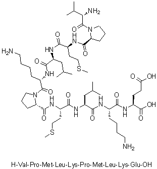 L-Valyl-L-prolyl-L-methionyl-L-leucyl-L-lysyl-L-prolyl-L-methionyl-L-leucyl-L-lysyl-L-glutamic acid molecular structure (CAS 895547-52-1)