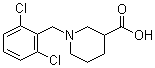 1-[(2,6-Dichlorophenyl)methyl]-3-piperidinecarboxylic acid molecular structure (CAS 896051-74-4)