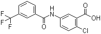 结构式 CAS# 896160-35-3, 5-[[[3-(三氟甲基)苯基]羰基]氨基]-2-氯苯甲酸