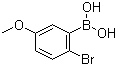 结构式 CAS# 89694-44-0, 2-溴-5-甲氧基苯硼酸
