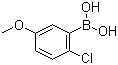 结构式 CAS# 89694-46-2, 2-氯-5-甲氧基苯硼酸