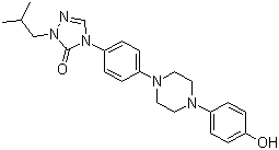 2,4-Dihydro-4-[4-(4-hydroxyphenyl)-1-piperazinylphenyl]-2-(1-methyl-propyl)-3H-1,2,4-triazol-3-one molecular structure (CAS 89848-21-5)