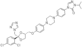 异丙基伊曲康唑分子结构 (CAS 89848-49-7)