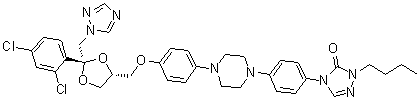 Itraconazole impurity F molecular structure (CAS 89848-51-1)
