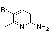 2-Amino-5-bromo-4,6-dimethylpyridine molecular structure (CAS 89856-44-0)